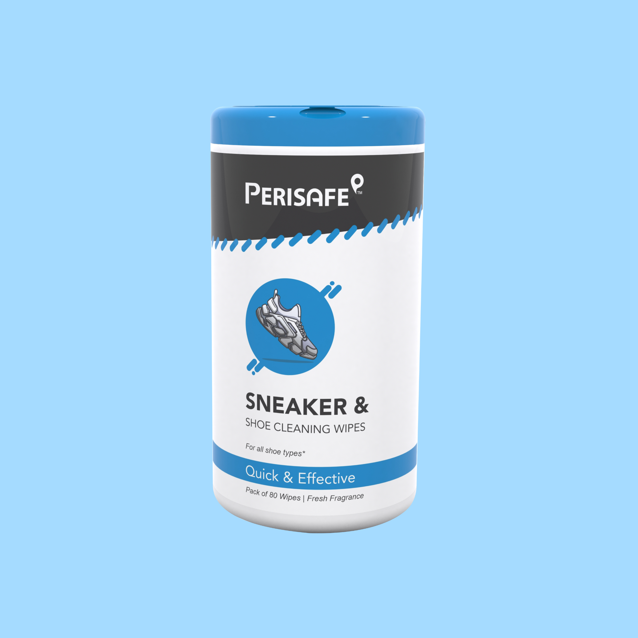 Perisafe Sneaker & Shoe Cleaning Wipes- Pack of 80