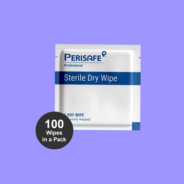 Perisafe Professional Sterile Dry Wipe- Pack of 100 Individually wrapped dry wipes