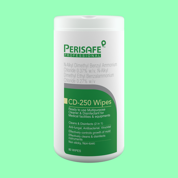 Perisafe Professional CD-250 Ready to use Cleaner & Disinfectant Wet Wipes- Pack of 80