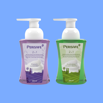 Perisafe Foaming handwash French Lavender- 1 x 250ml Bottle & Australian Green Apple- 1 x 250ml Bottle (Pack of 2)