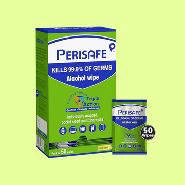 _Gift_Perisafe Multipurpose Sanitizing & Disinfectant Wipes- Pack of 50 individually wrapped wipes