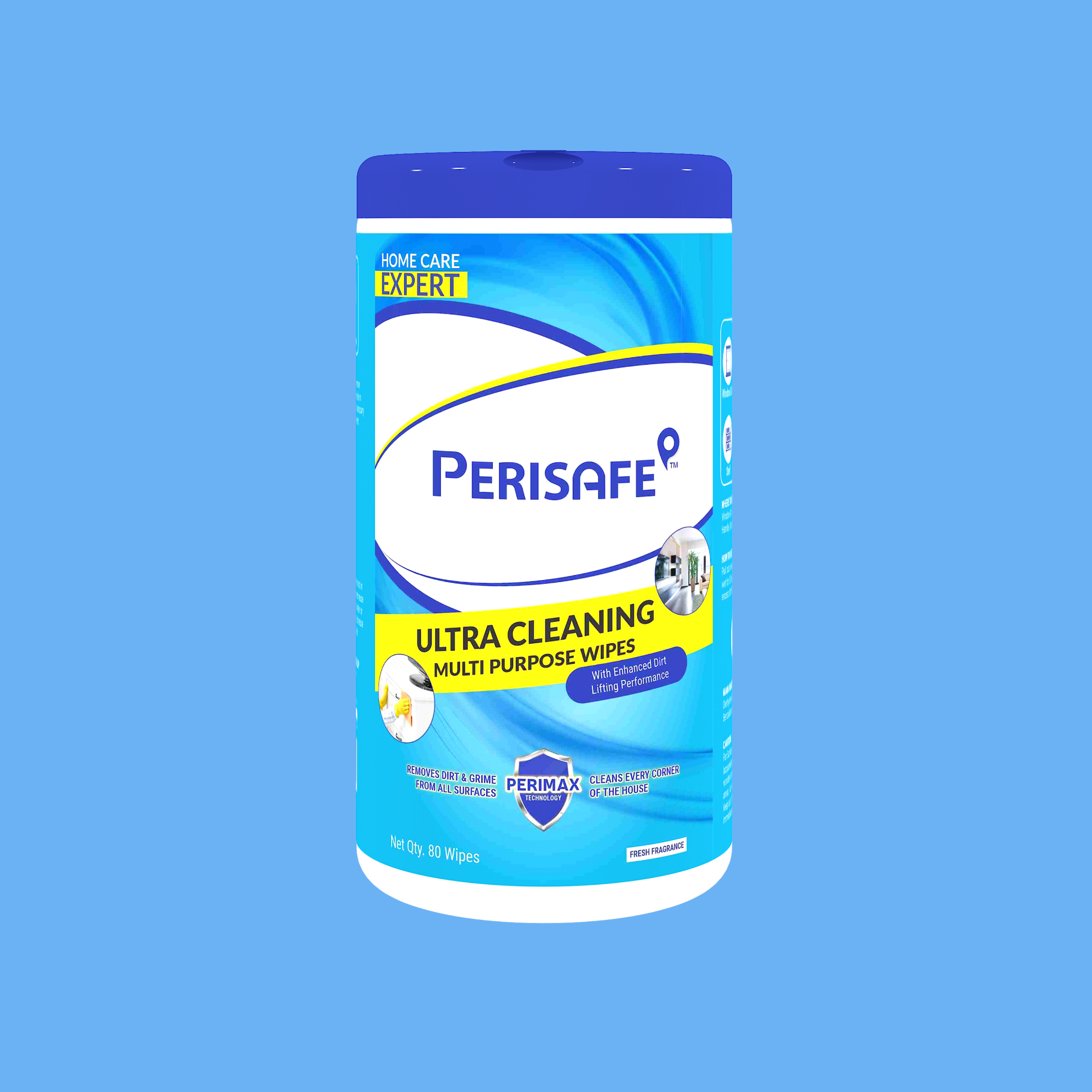 _Gift_Perisafe Ultra Cleaning Multipurpose Home Cleaning Wet Wipes- Pack of 80